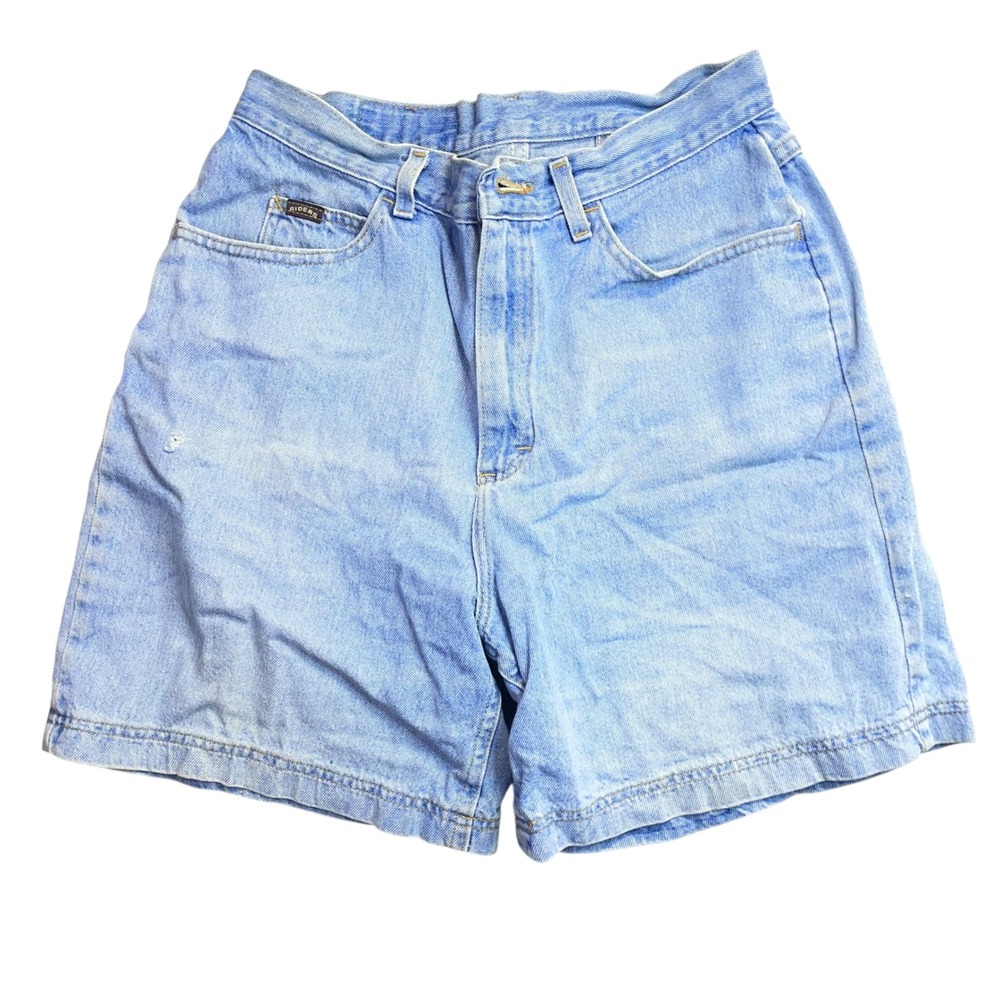 Riders by Lee High Waisted Denim Jean Shorts Womens 30 Light Wash Blue